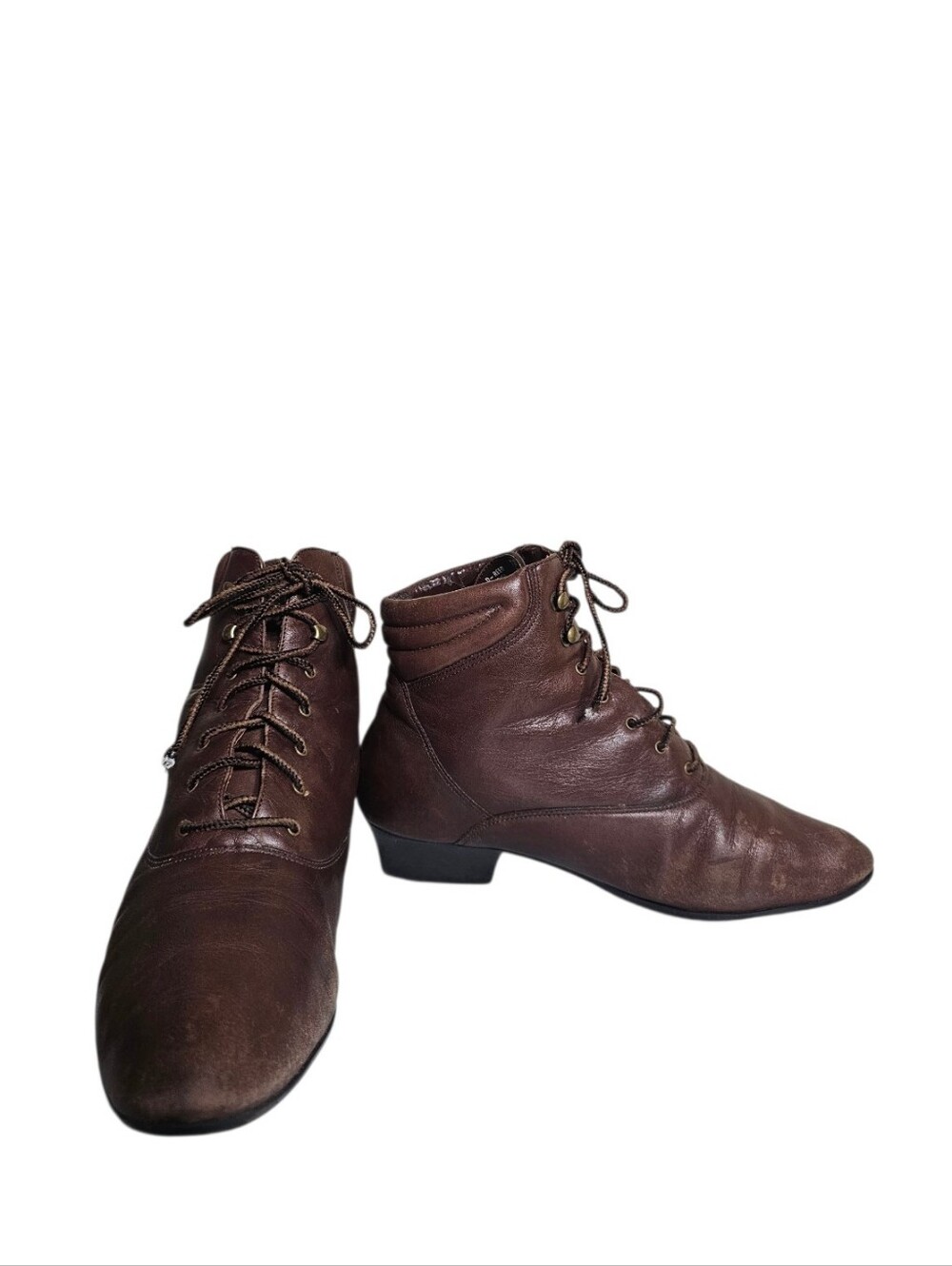 Vintage Danexx 80s Women's Lace Up Ankle Booties Brown 7.5